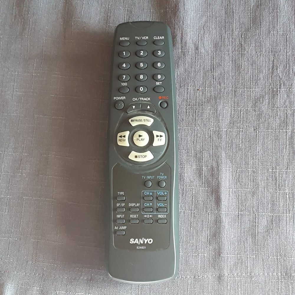 Sanyo B24601 Replacement Remote Grey TV VCR Untested 2556